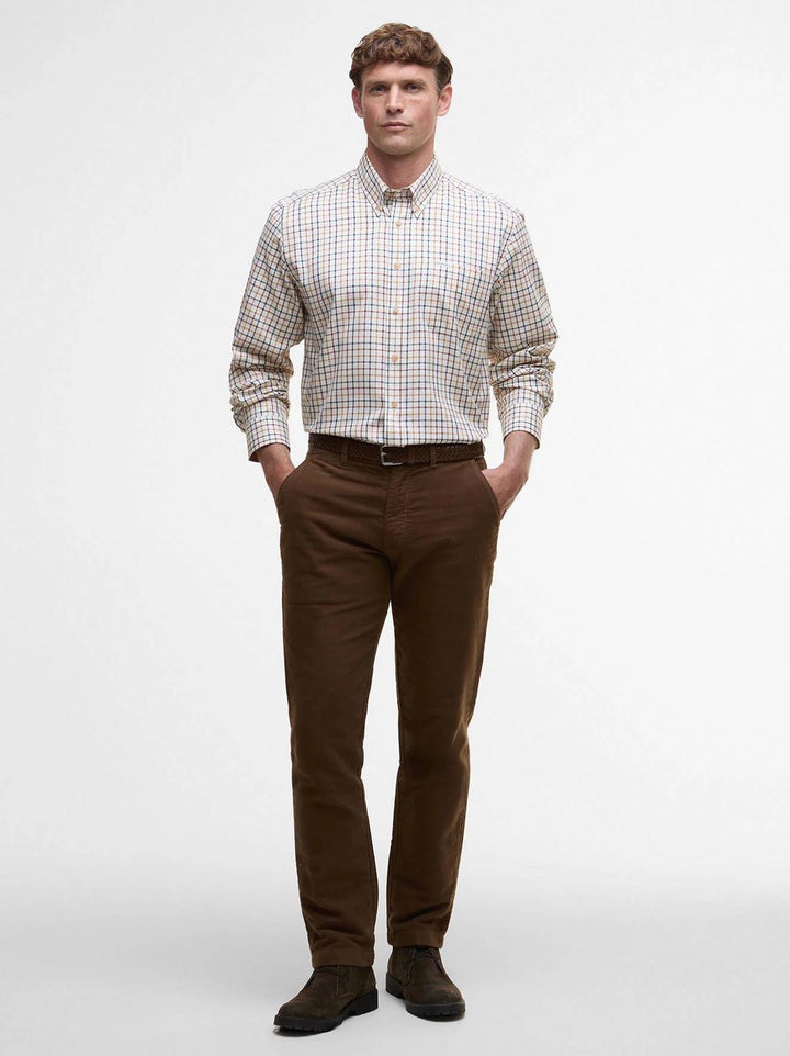 Barbour Comfort Fit Shirt – Beige-100% katoen-HEREN SHIRTS-Beige