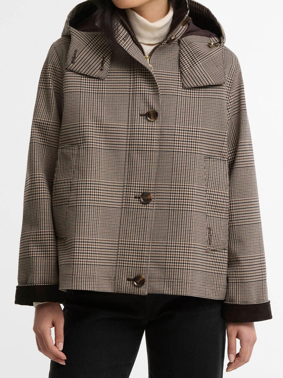 Barbour Connie Showerproof Jacket – Beige-65% polyester, 33% viscose, 2% elastaan-DAMES JASSEN & JACKS-Beige
