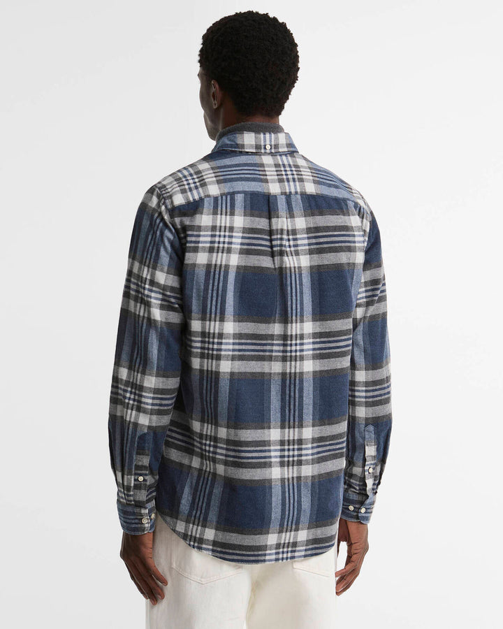 Barbour Dovedale Flanellen Ruitshirt – Grijs-100% katoen-HEREN SHIRTS-Grijs