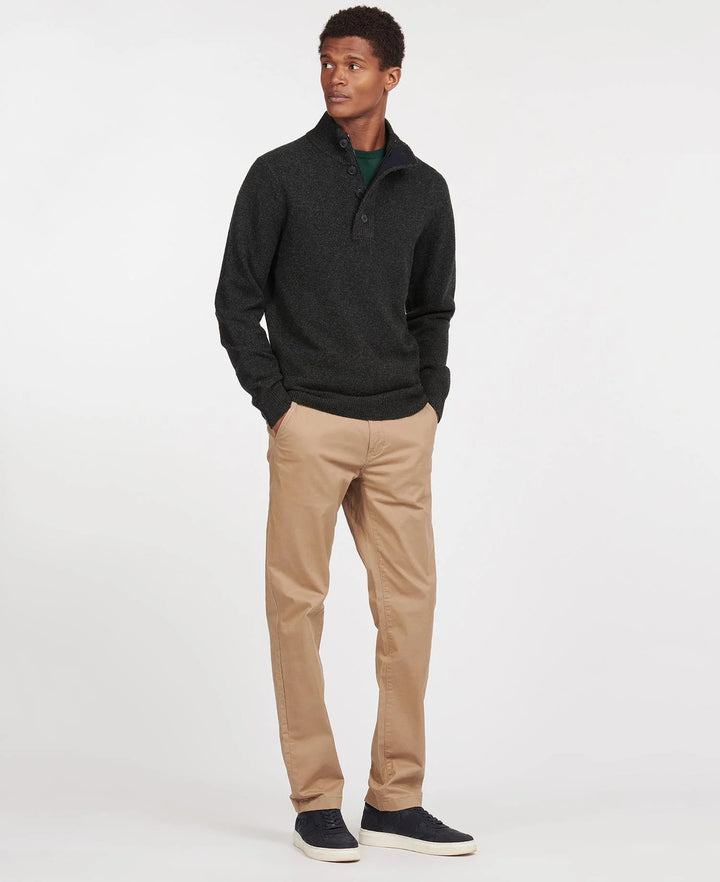 Barbour Essential trui-100% wol-HEREN TRUIEN & VESTEN-Antraciet