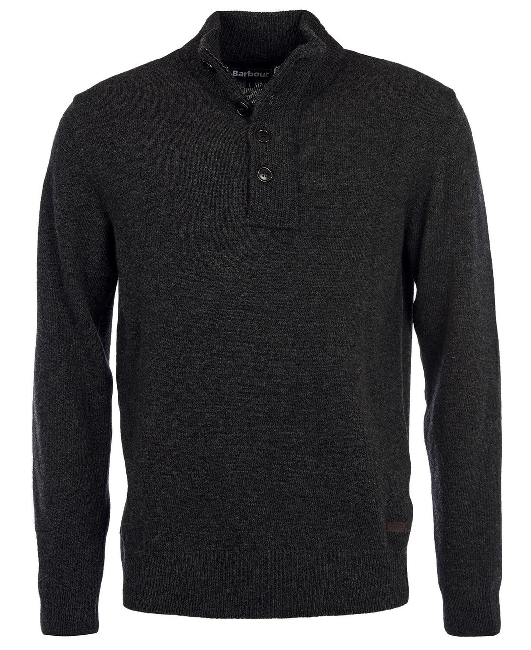 Barbour Essential trui-100% wol-HEREN TRUIEN & VESTEN-Antraciet