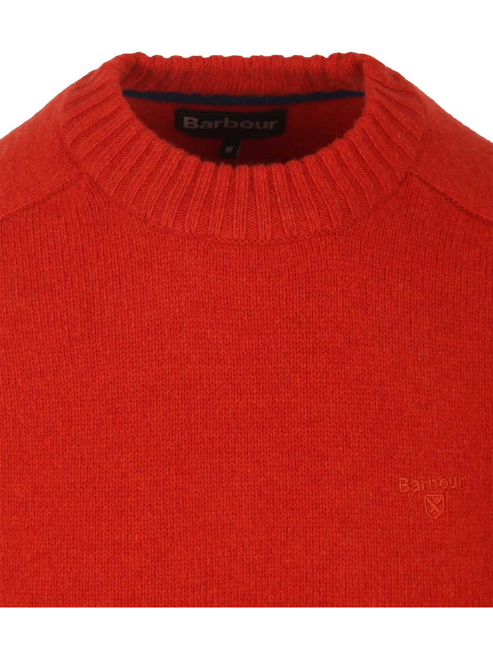 Barbour Grangetown trui wol rood-100% lamswol-HEREN TRUIEN & VESTEN-Rood