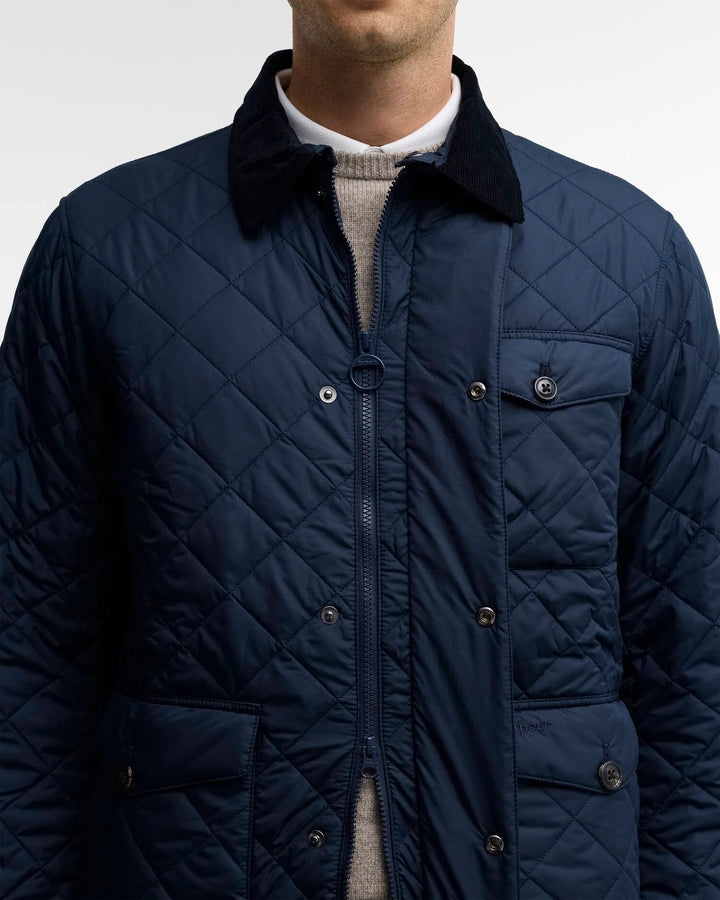 Barbour Hornby Gewatteerd Jack – Blauw-100% polyester-HEREN JASSEN & JACKS-Blauw
