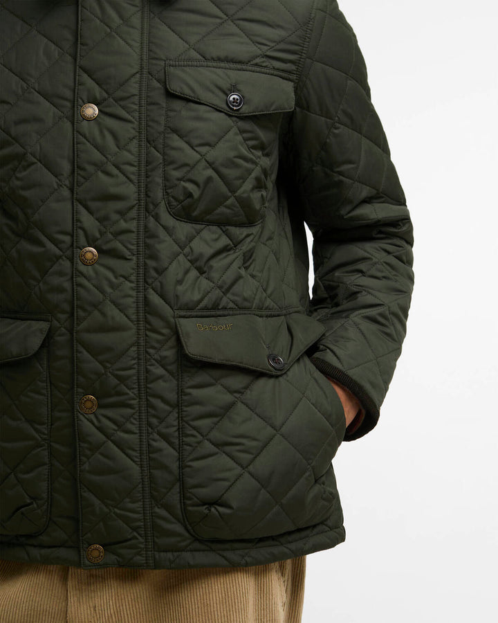 Barbour Hornby Quilt Jack – Groen-100% polyester-HEREN JASSEN & JACKS-Groen