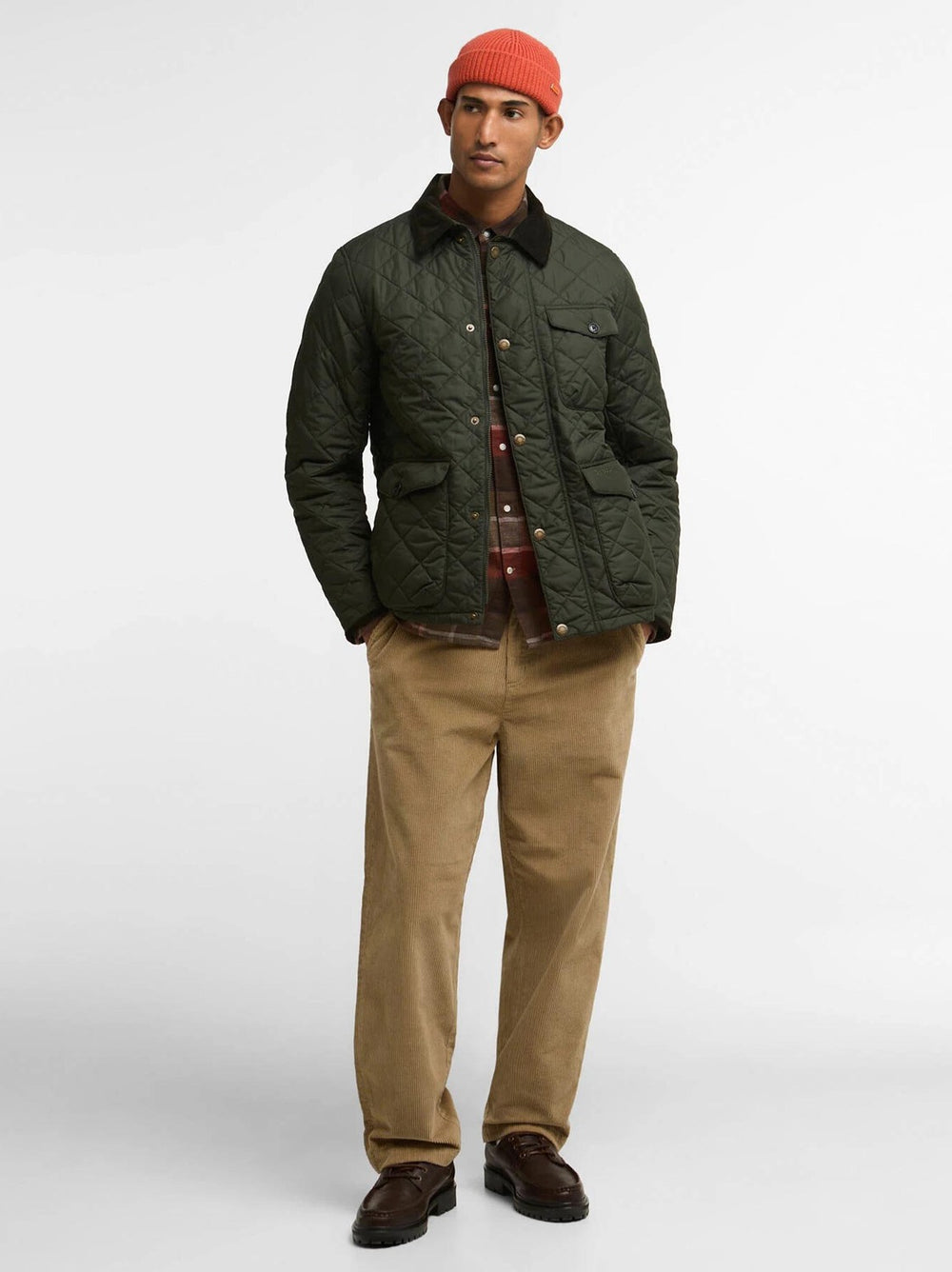 Barbour Hornby Quilt Jack – Groen-100% polyester-HEREN JASSEN & JACKS-Groen