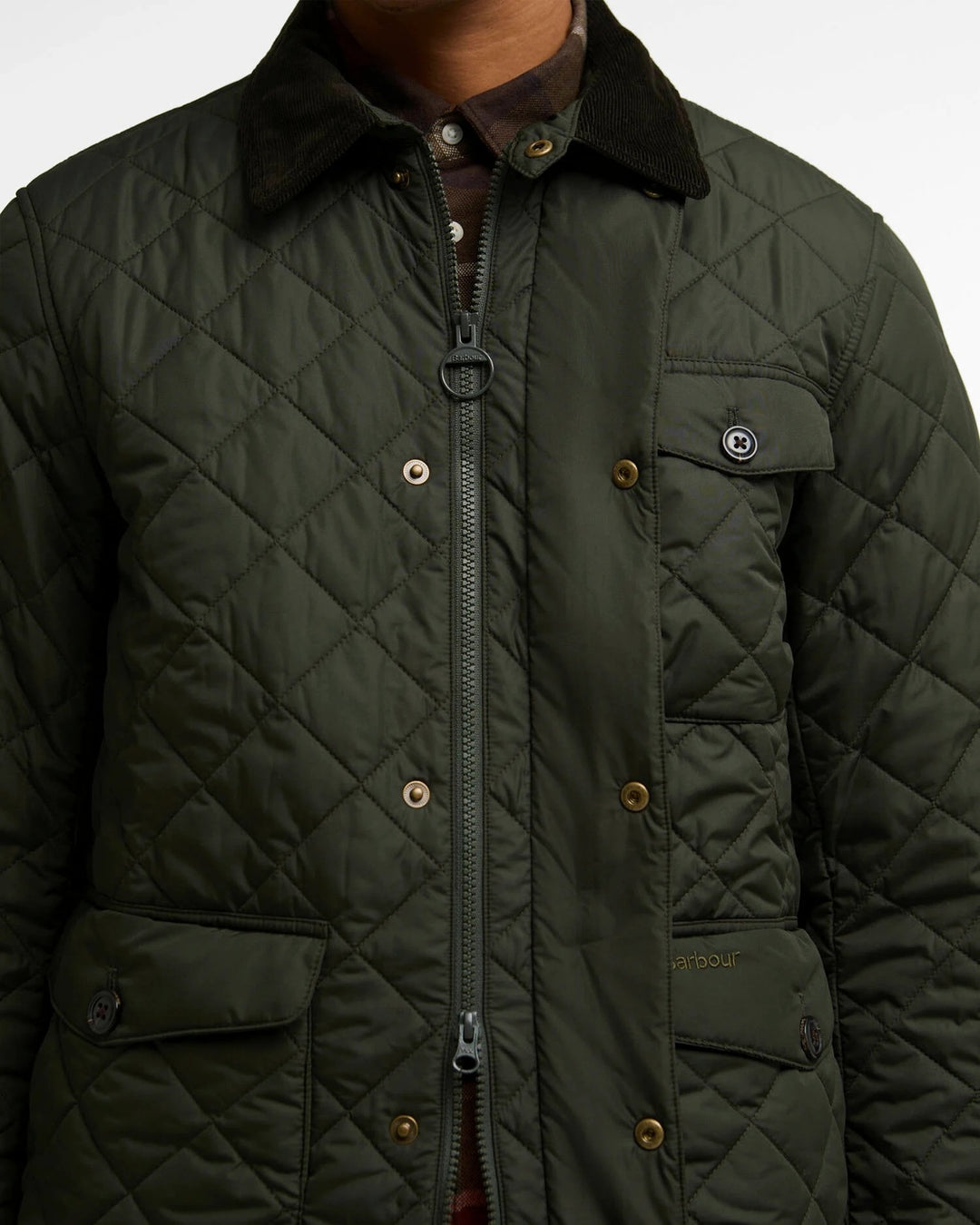 Barbour Hornby Quilt Jack – Groen-100% polyester-HEREN JASSEN & JACKS-Groen