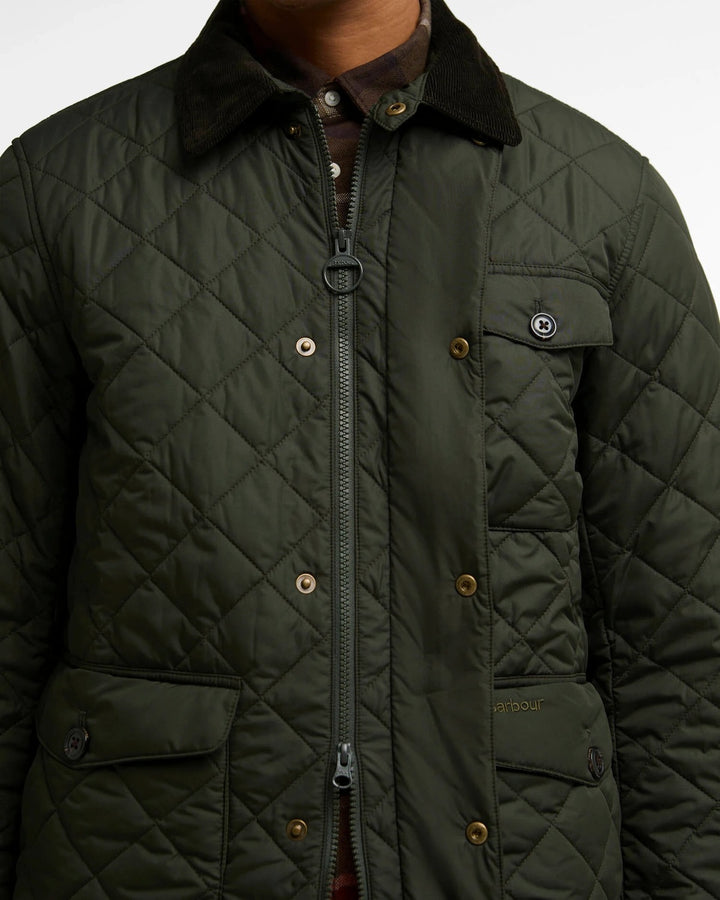 Barbour Hornby Quilt Jack – Groen-100% polyester-HEREN JASSEN & JACKS-Groen