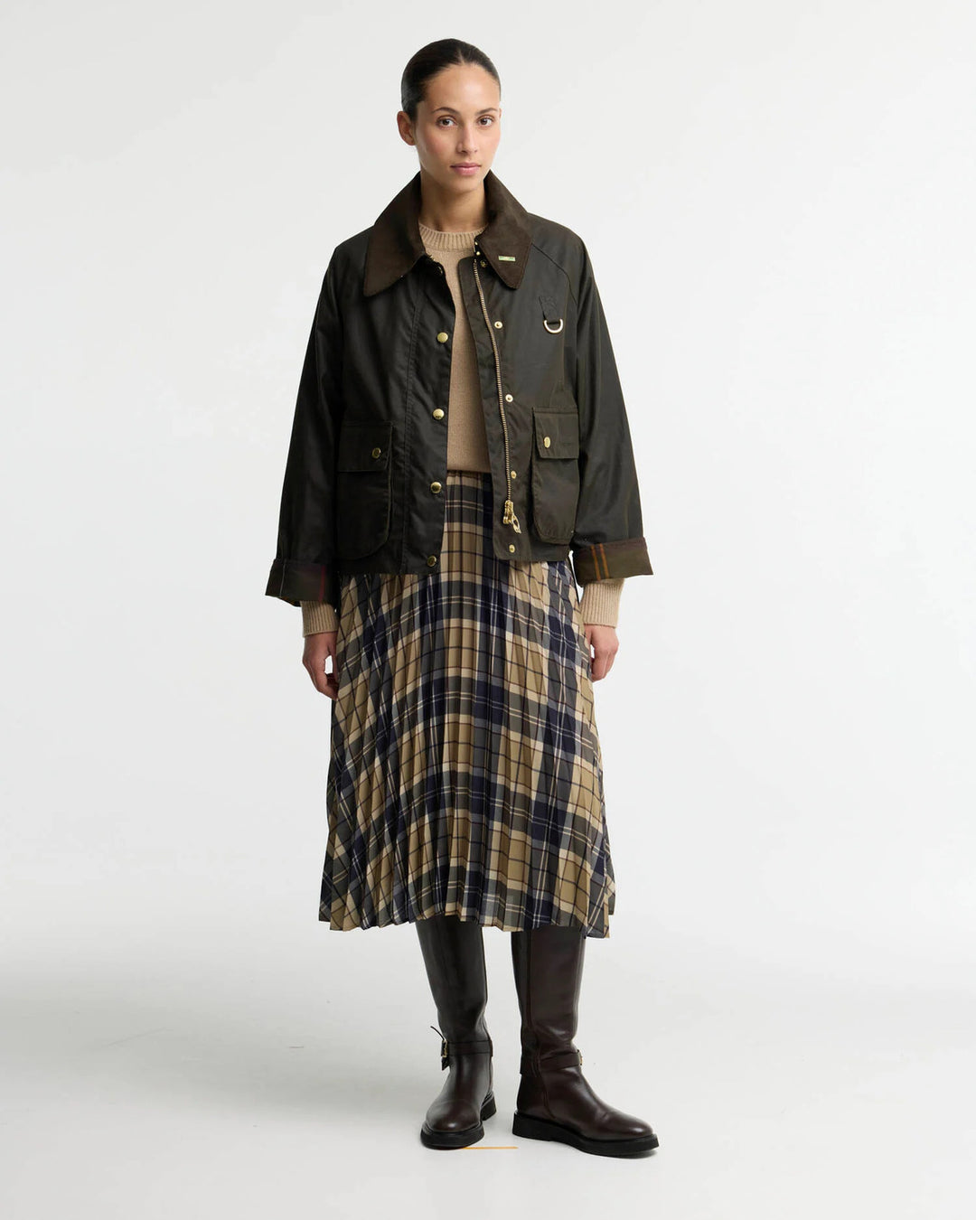 Barbour Icons Modern Spey Waxjas – Groen-100% katoen-DAMES JASSEN & JACKS-Groen