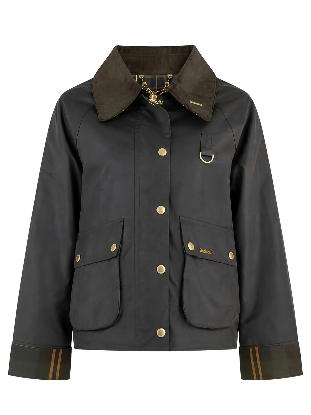 Barbour Icons Modern Spey Waxjas – Groen-100% katoen-DAMES JASSEN & JACKS-Groen