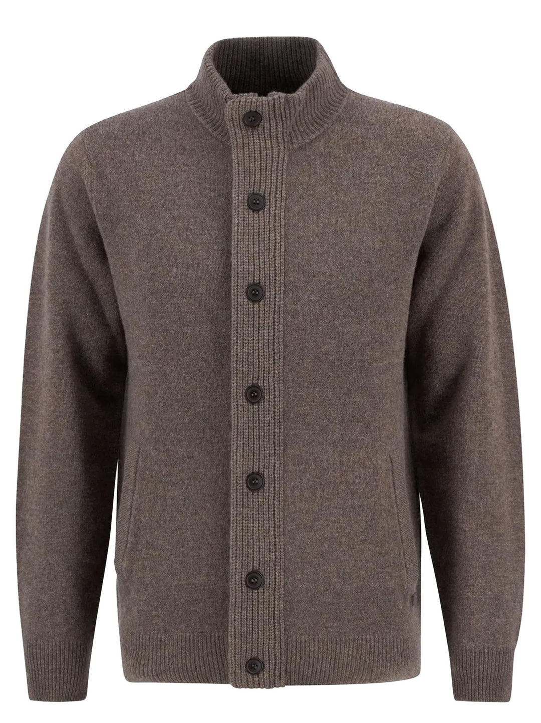 Barbour Knit Cardigan – Bruin-100% wol-HEREN TRUIEN & VESTEN-Bruin
