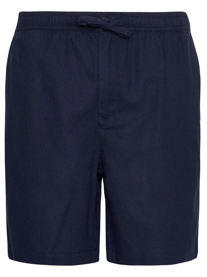 Barbour Korte Broek – Blauw-55% linnen, 45% katoen-HEREN BROEKEN-Blauw