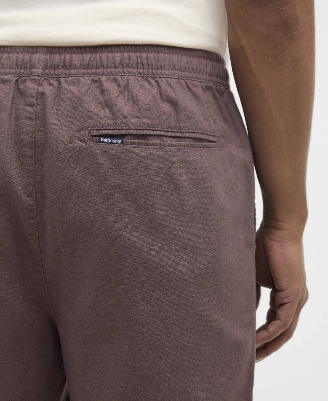 Barbour Linnen Relaxed Shorts – Bruin-55% linnen, 45% katoen-HEREN BROEKEN-Bruin