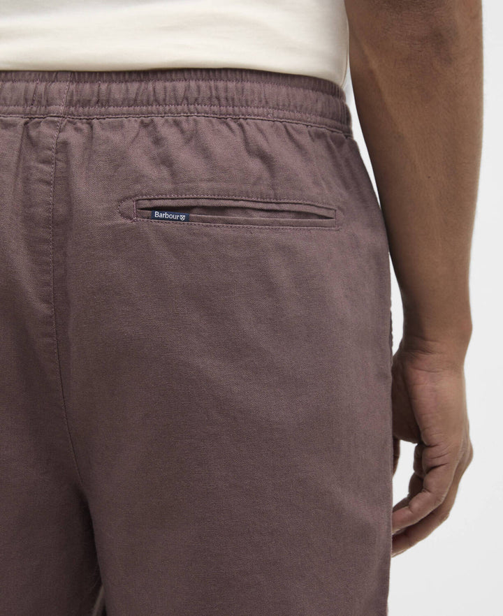 Barbour Linnen Relaxed Shorts – Bruin-55% linnen, 45% katoen-HEREN BROEKEN-Bruin