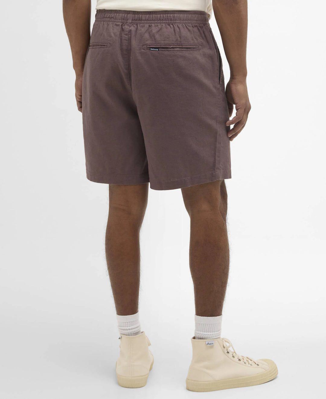 Barbour Linnen Relaxed Shorts – Bruin-55% linnen, 45% katoen-HEREN BROEKEN-Bruin