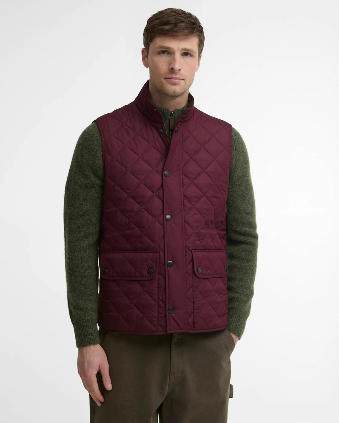 Barbour Lowerdale Bodywarmer – Bordeaux-100% polyester-HEREN JASSEN & JACKS-Paars
