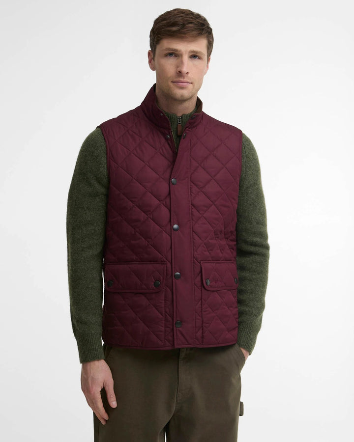 Barbour Lowerdale Bodywarmer – Bordeaux-100% polyester-HEREN JASSEN & JACKS-Paars