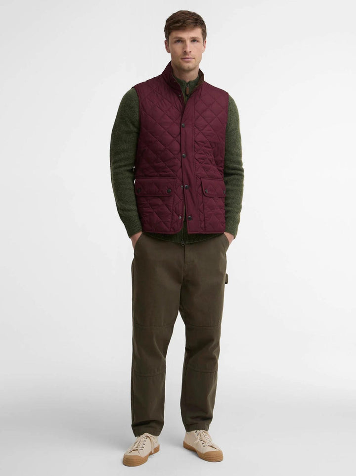 Barbour Lowerdale Bodywarmer – Bordeaux-100% polyester-HEREN JASSEN & JACKS-Paars