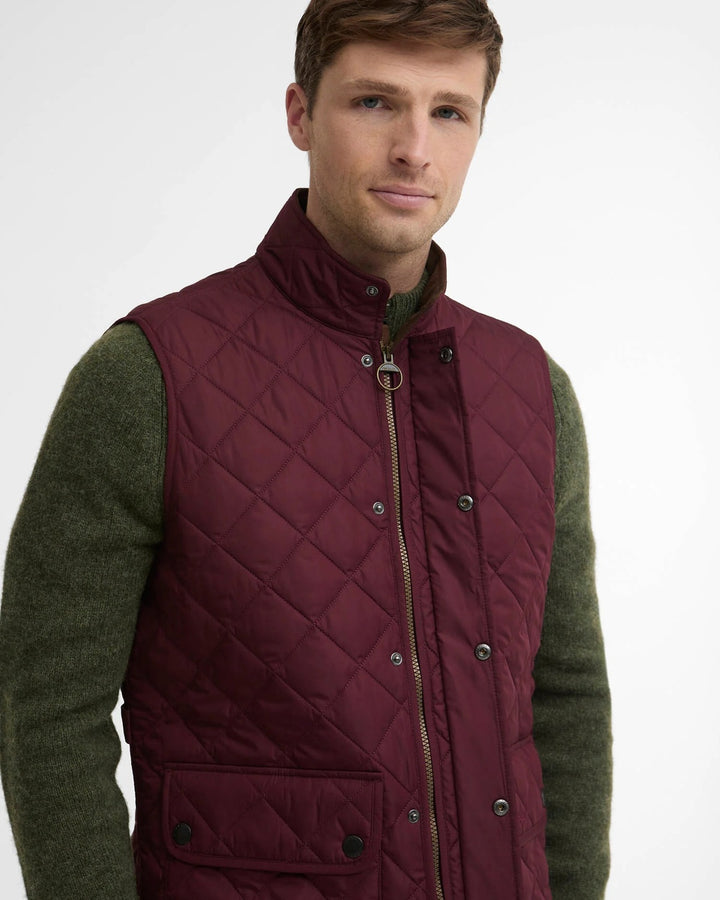 Barbour Lowerdale Bodywarmer – Bordeaux-100% polyester-HEREN JASSEN & JACKS-Paars