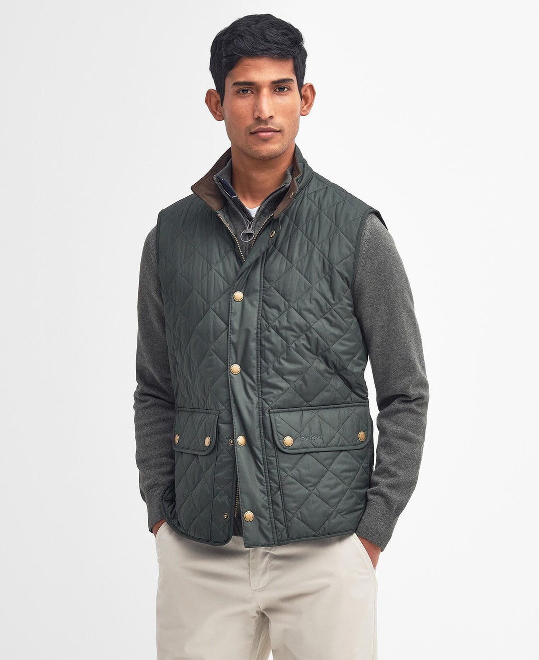 Barbour Lowerdale Quilted Gilet – Groen-100% polyester-HEREN JASSEN & JACKS-Groen