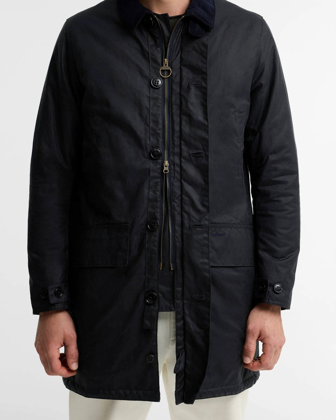 Barbour Mac Waxjas – Blauw-100% katoen-HEREN JASSEN & JACKS-Blauw