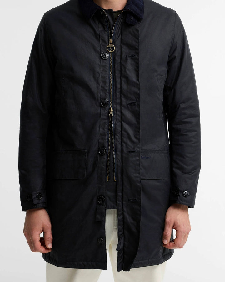 Barbour Mac Waxjas – Blauw-100% katoen-HEREN JASSEN & JACKS-Blauw