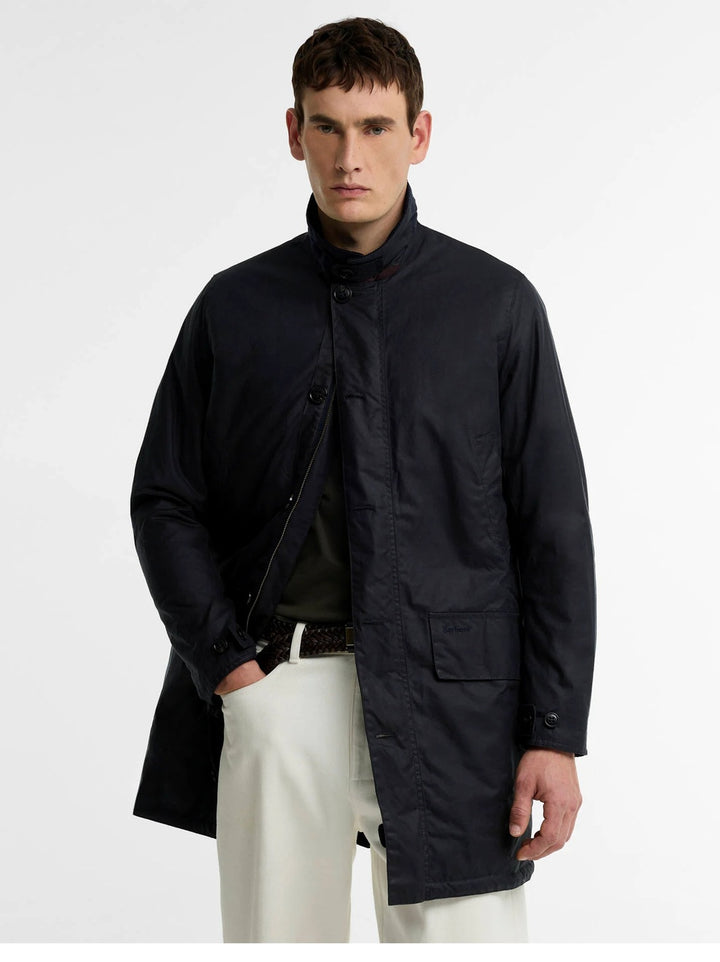 Barbour Mac Waxjas – Blauw-100% katoen-HEREN JASSEN & JACKS-Blauw