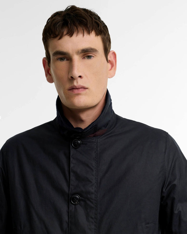 Barbour Mac Waxjas – Blauw-100% katoen-HEREN JASSEN & JACKS-Blauw