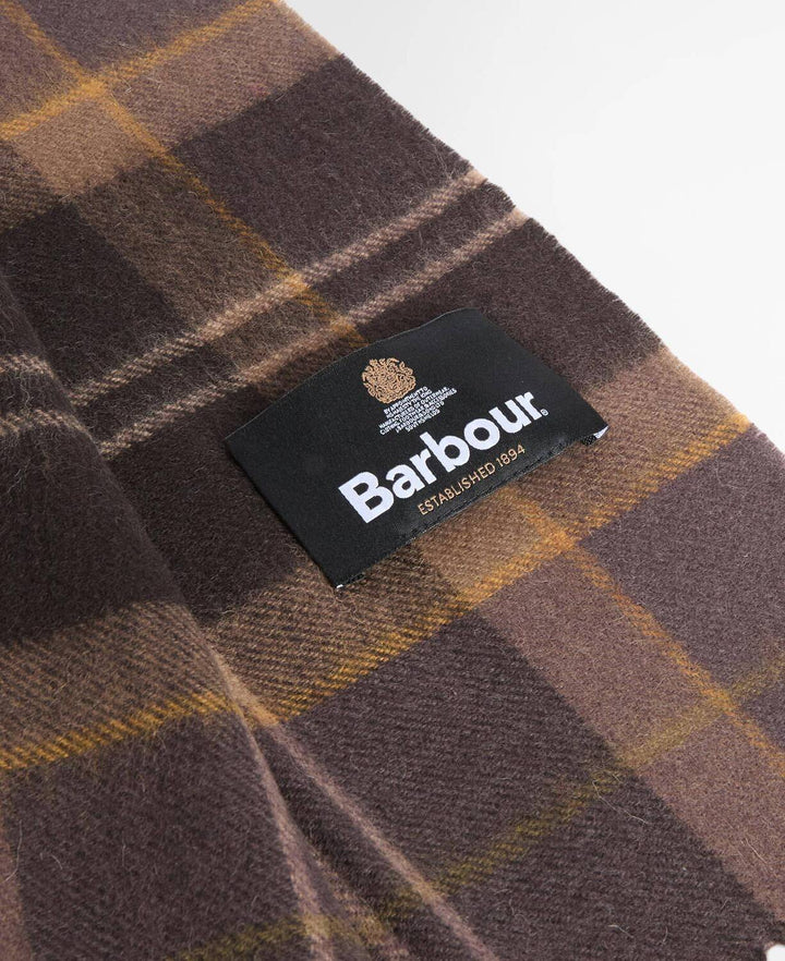 Barbour Mineral Sjaal – Bruin-90% wol, 10% kasjmier-HEREN ACCESSOIRES-Bruin