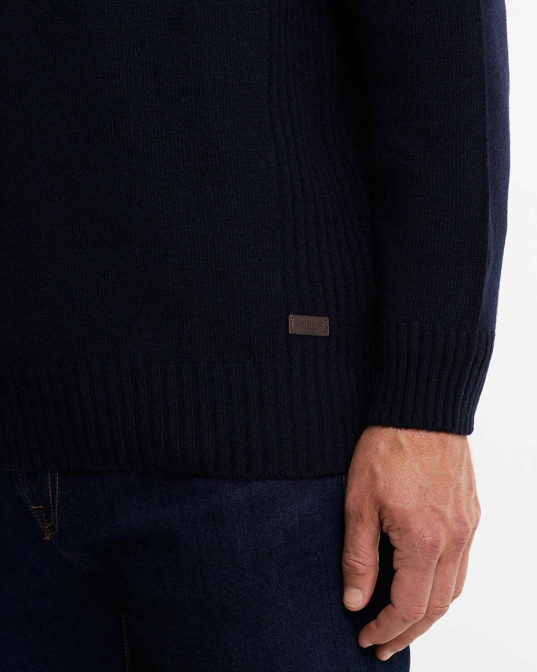 Barbour Nelson Half Zip Trui – Blauw-100% wol-HEREN TRUIEN & VESTEN-Blauw