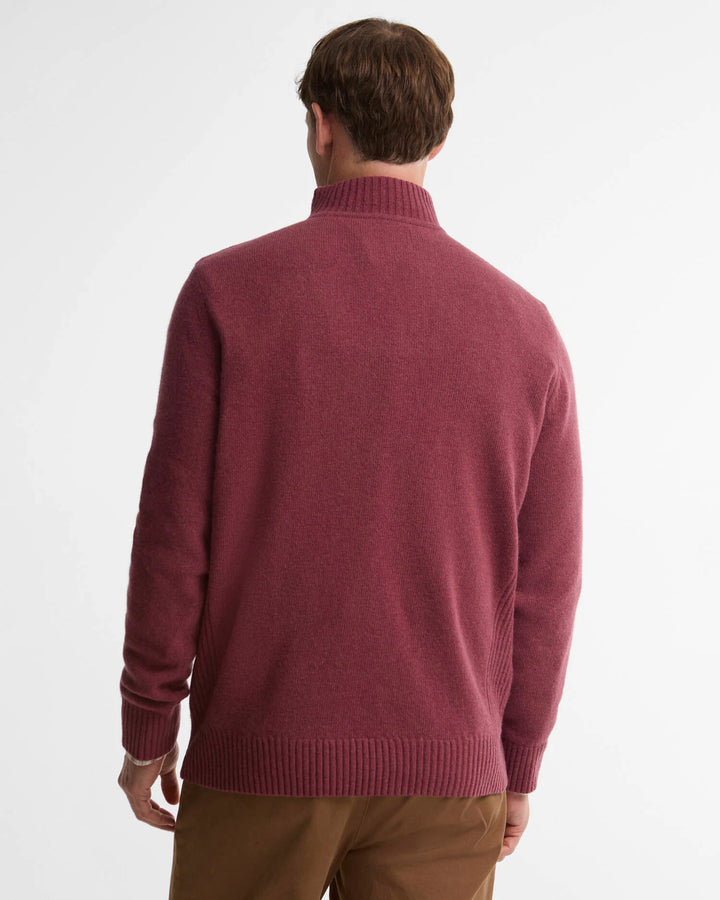 Barbour Nelson Half Zip Trui – Rood-100% wol-HEREN TRUIEN & VESTEN-Rood