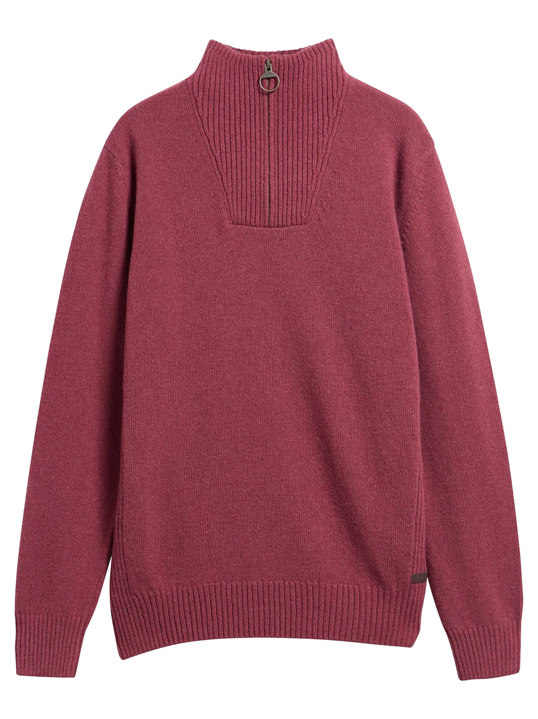 Barbour Nelson Half Zip Trui – Rood-100% wol-HEREN TRUIEN & VESTEN-Rood