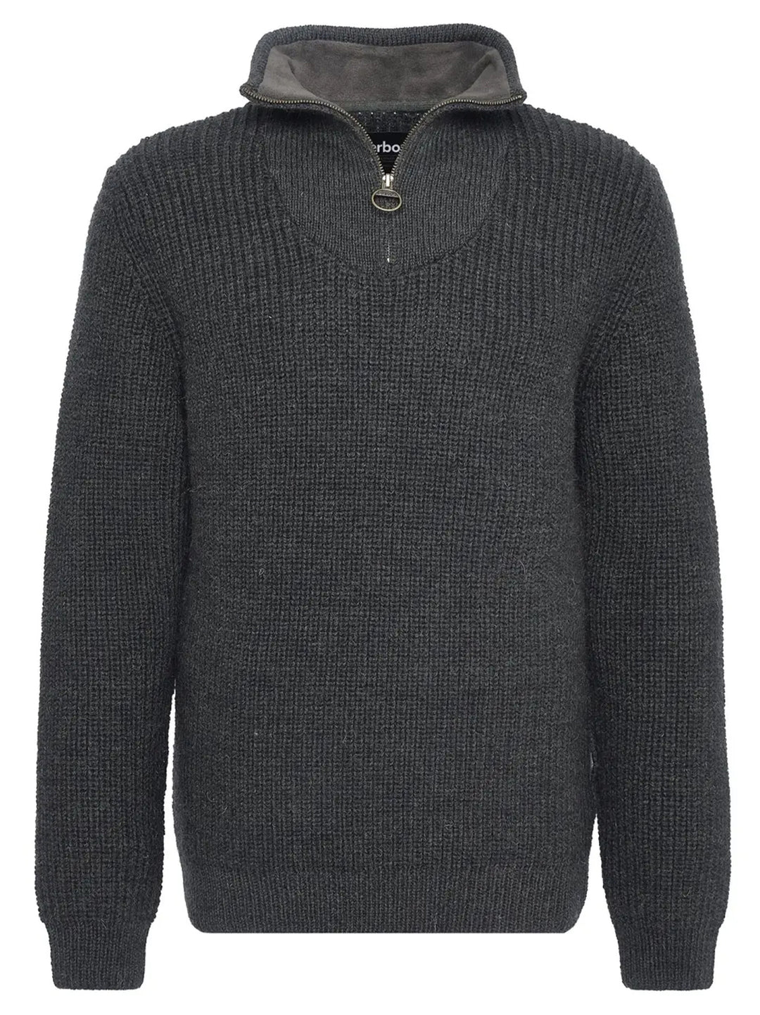 Barbour New Tyne Half‑Zip Trui – Groen-100% wol-HEREN TRUIEN & VESTEN-Groen