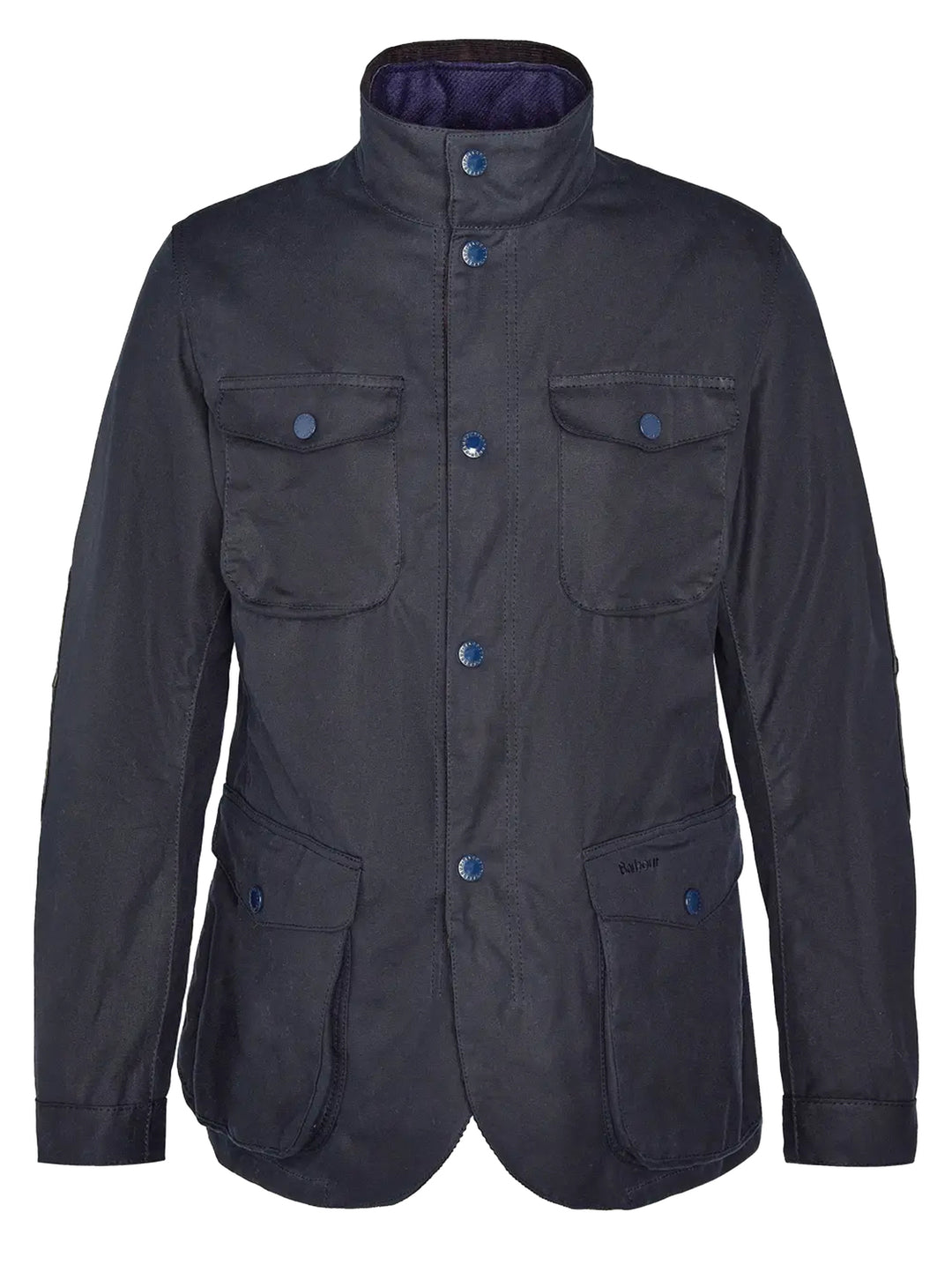 Barbour Ogston Waxed Jacket – Blauw-100% katoen-HEREN JASSEN & JACKS-Blauw