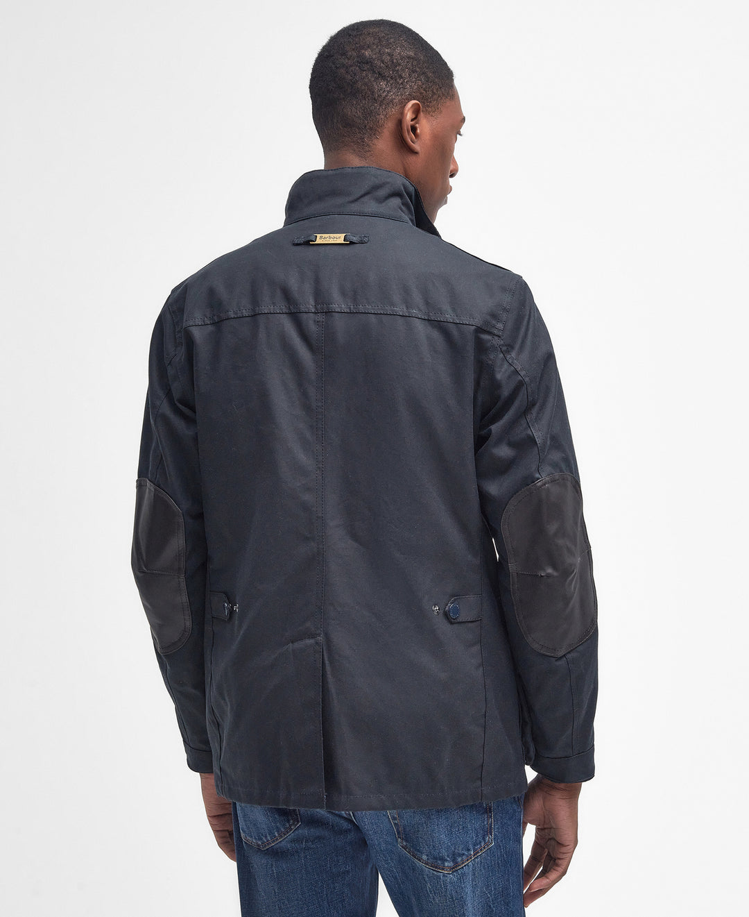 Barbour Ogston Waxed Jacket – Blauw-100% katoen-HEREN JASSEN & JACKS-Blauw