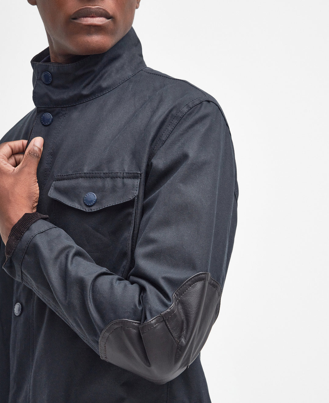 Barbour Ogston Waxed Jacket – Blauw-100% katoen-HEREN JASSEN & JACKS-Blauw