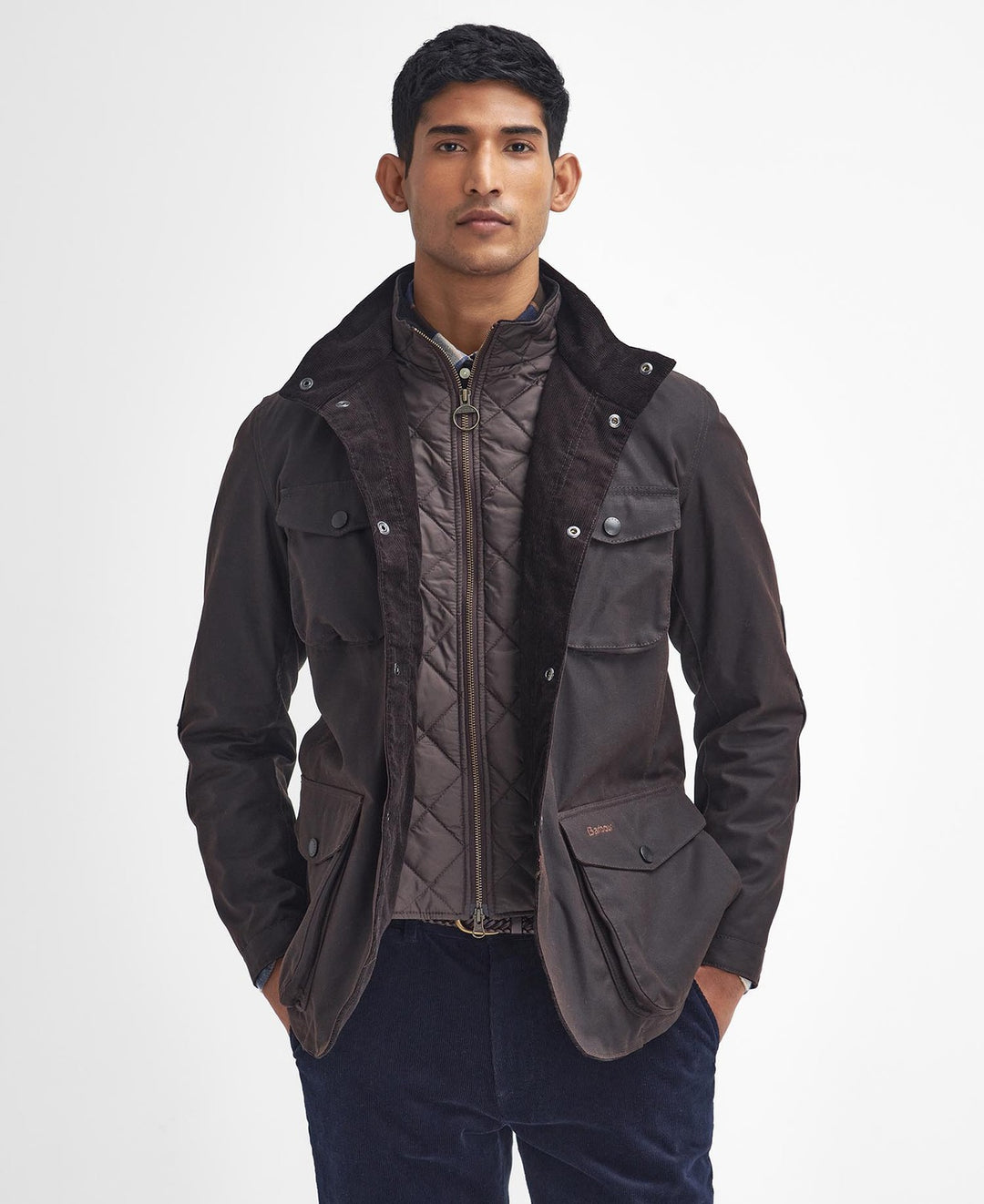 Barbour Ogston Waxed Jacket – Bruin-100% katoen-HEREN JASSEN & JACKS-Bruin