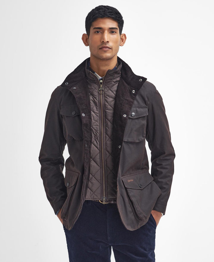 Barbour Ogston Waxed Jacket – Bruin-100% katoen-HEREN JASSEN & JACKS-Bruin