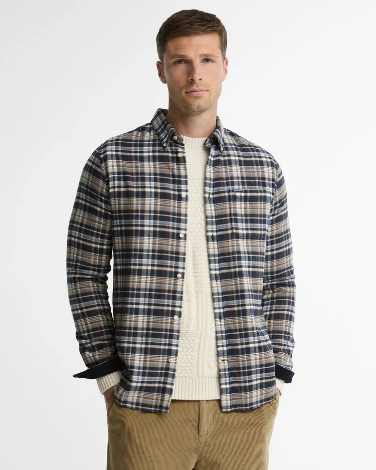 Barbour Overhemd – Blauw-100% katoen-HEREN SHIRTS-Blauw