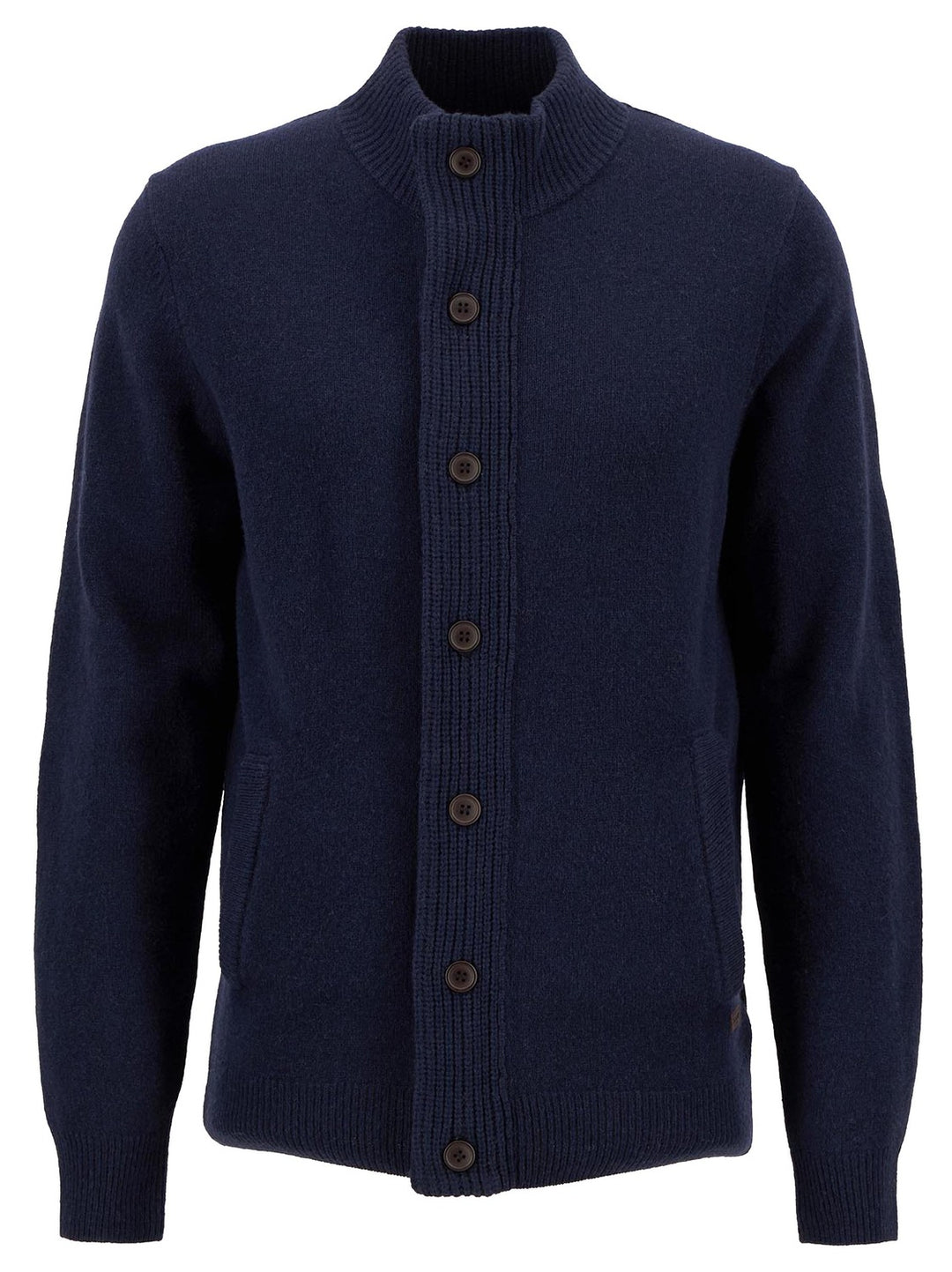 Barbour Patch Zip Through Vest – Blauw-100% wol-HEREN TRUIEN & VESTEN-Blauw