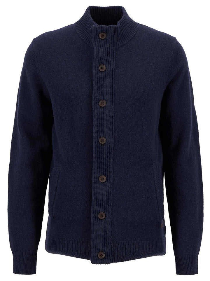 Barbour Patch Zip Through Vest – Blauw-100% wol-HEREN TRUIEN & VESTEN-Blauw