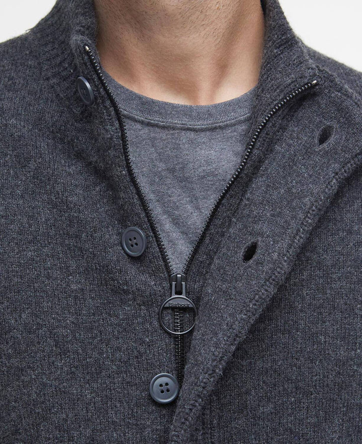 Barbour Patch Zip Vest – Antraciet-100% wol-HEREN TRUIEN & VESTEN-Antraciet