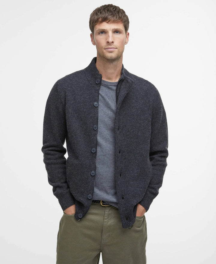 Barbour Patch Zip Vest – Antraciet-100% wol-HEREN TRUIEN & VESTEN-Antraciet
