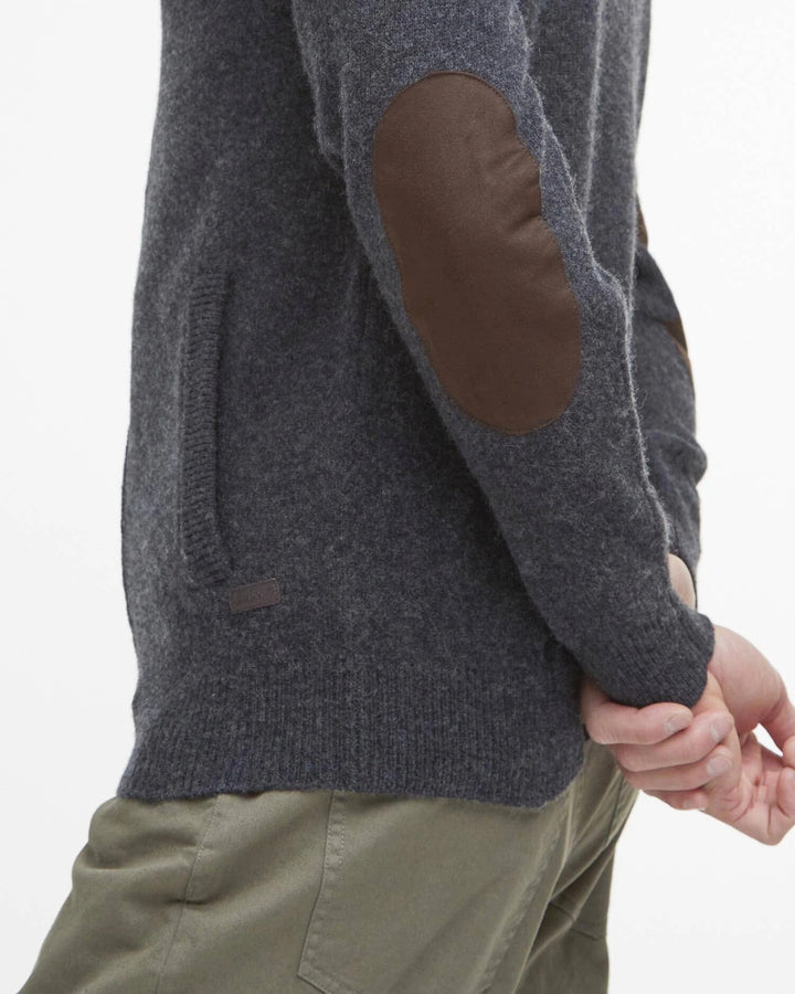Barbour Patch Zip Vest – Antraciet-100% wol-HEREN TRUIEN & VESTEN-Antraciet