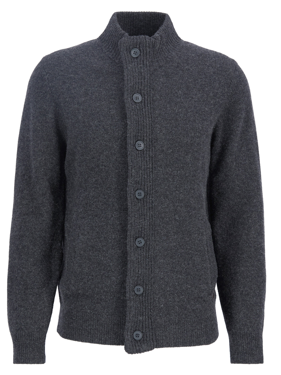 Barbour Patch Zip Vest – Antraciet-100% wol-HEREN TRUIEN & VESTEN-Antraciet