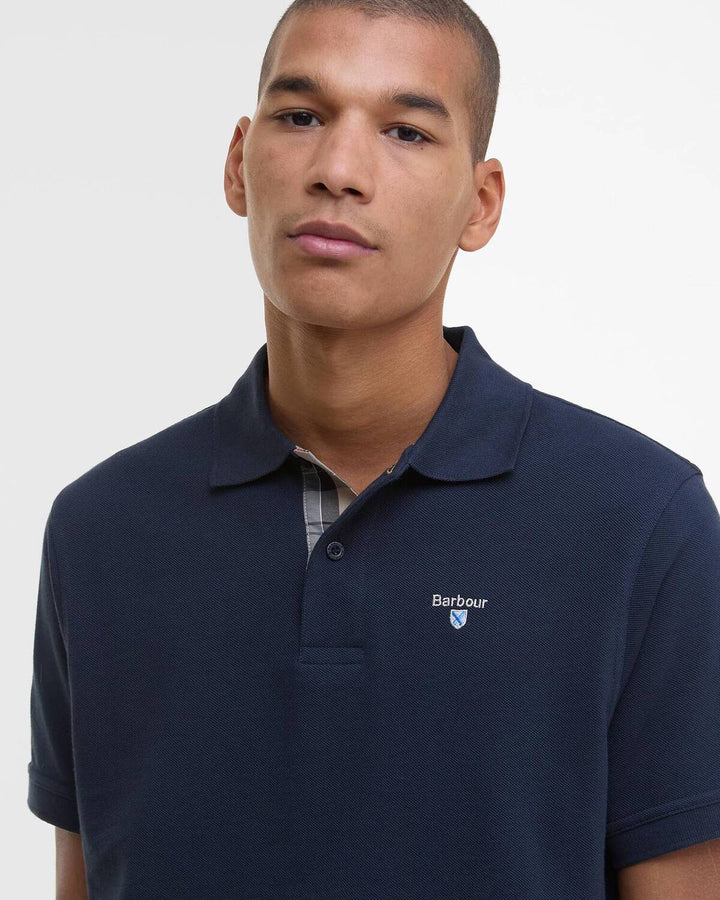 Barbour Tartan Pique Polo Shirt – Blauw-100% katoen-HEREN POLO'S & T-SHIRTS-Blauw