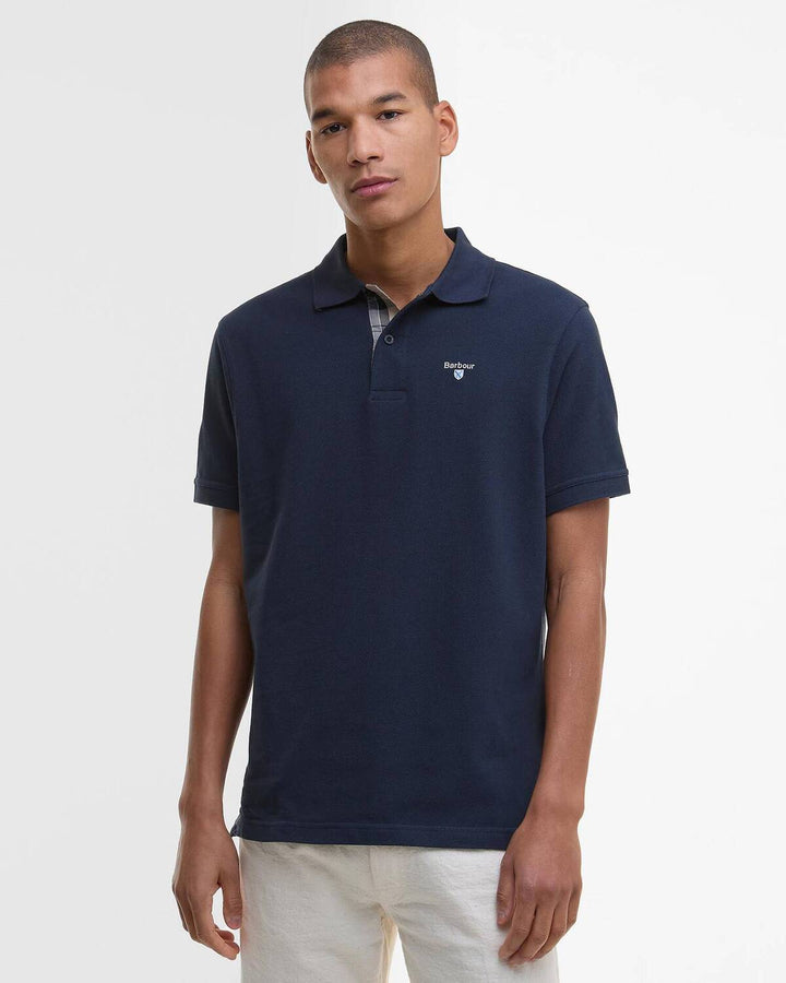 Barbour Tartan Pique Polo Shirt – Blauw-100% katoen-HEREN POLO'S & T-SHIRTS-Blauw