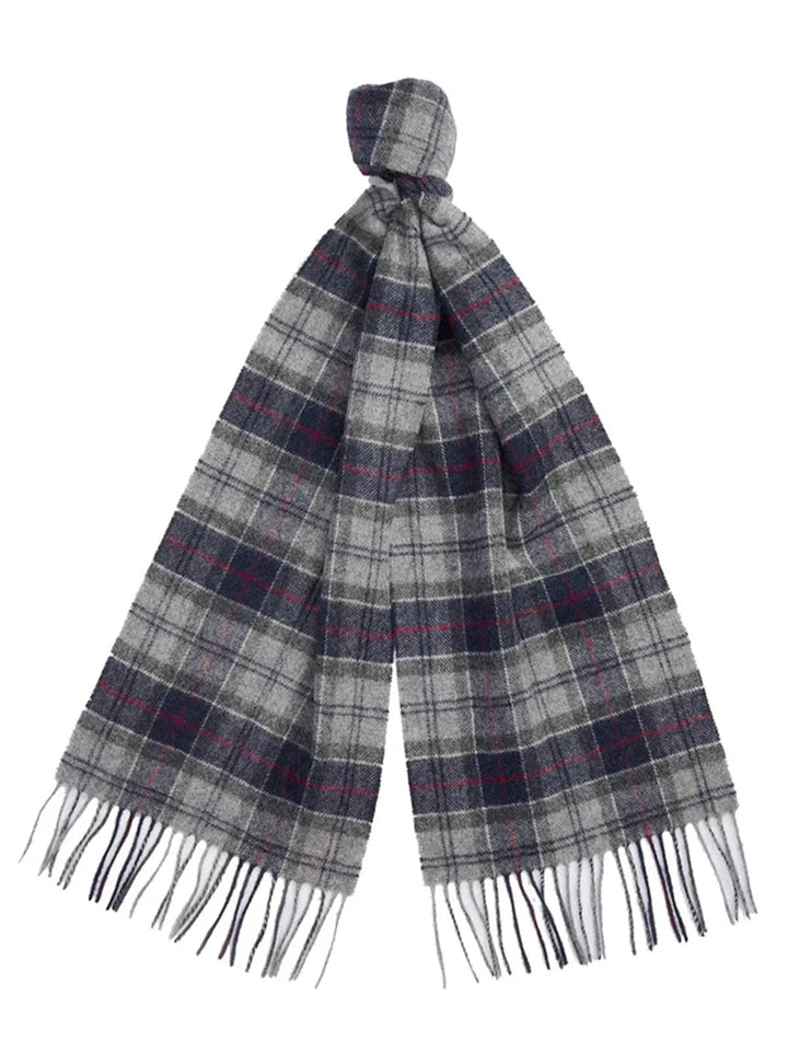 Barbour Tartan shawl BLUE GRANITE-100% Lambswool-HEREN ACCESSOIRES-Blauw