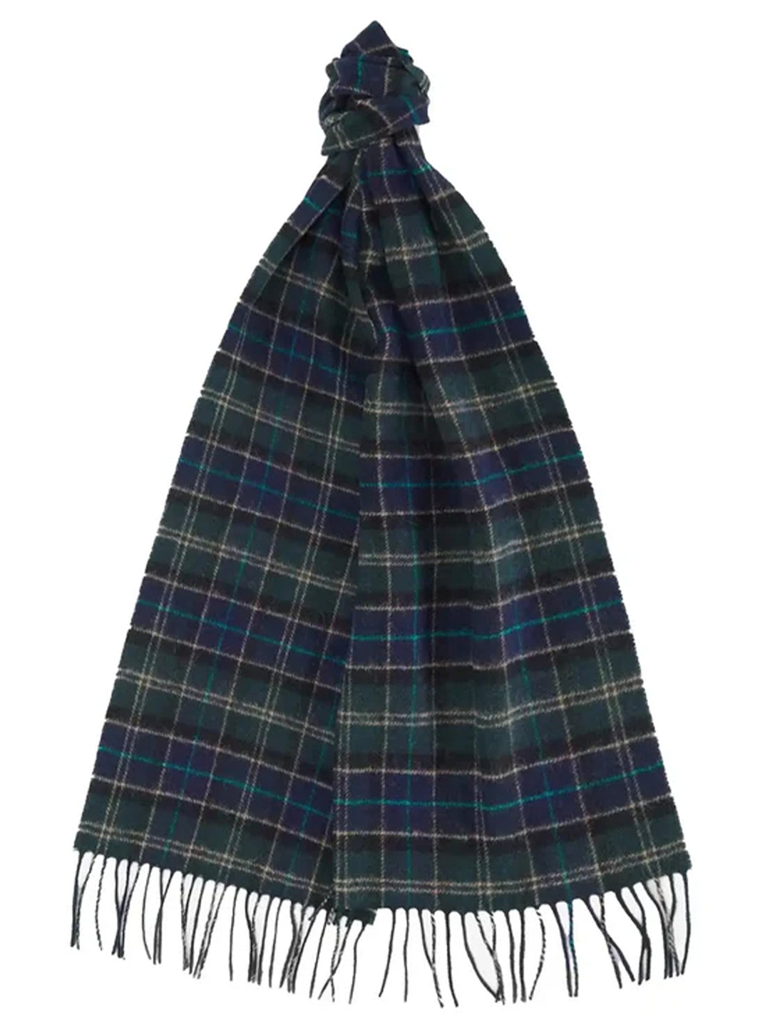 Barbour Tartan shawl GREEN LOCH-100% Lambswool-HEREN ACCESSOIRES-Groen