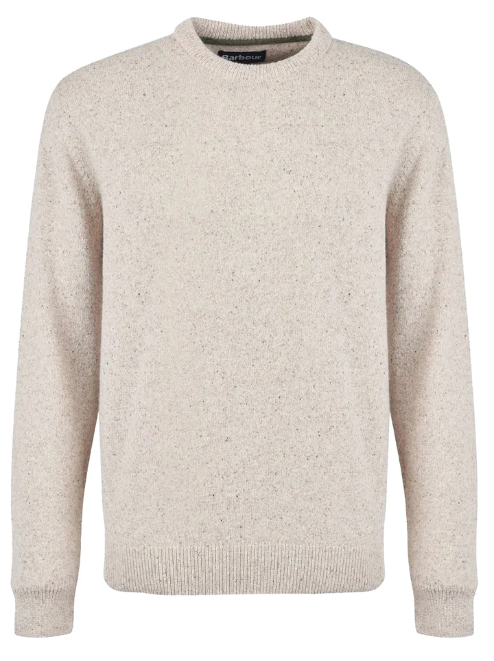 Barbour Tisbury Crew Neck Trui – Beige-60% wol, 23% polyamide, 8% viscose, 8% zijde, 1% polyester-HEREN TRUIEN & VESTEN-Beige