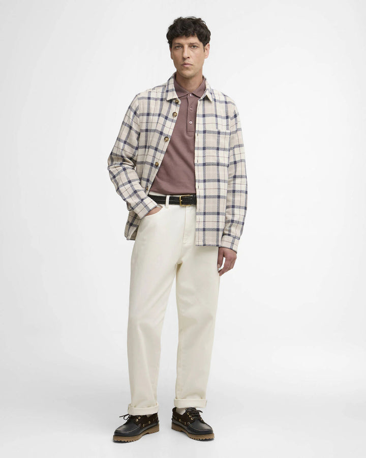 Barbour Vennel Textured Tartan Overshirt – Beige-100% katoen-HEREN SHIRTS-Beige